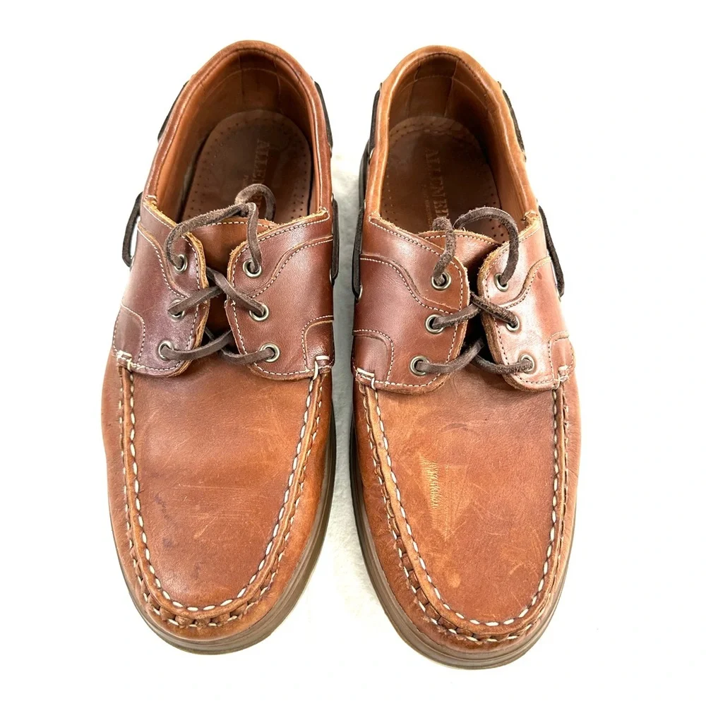 Allen Edmonds Eastport Men Size 11.5E Brown Leather Boat Shoe Loafer Lace Up